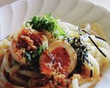 5分★和風カルボナーラうどん★コンロ不要作り方5写真