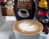 インスタントコーヒーでラテアート作り方6写真