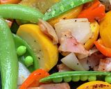 カラフル夏野菜のニンニクオイル炒め作り方4写真