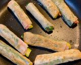 餃子の皮〜ズッキーニとベーコンチーズ焼き作り方3写真