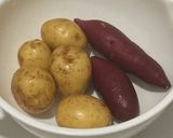 さつまいもと新じゃがのデリ風ポテトサラダ作り方1写真