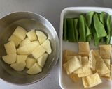じゃがいも・いんげん・油揚げの煮物作り方1写真