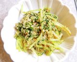 水菜の胡麻酢和え。作り方2写真
