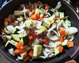 夏野菜たっぷり！玉ねぎ麹のひき肉トマト煮作り方6写真