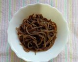 いんげんと牛コマと糸コンニャクの炒め煮作り方2写真