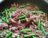 いんげんと牛コマと糸コンニャクの炒め煮作り方6写真