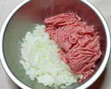 お好み焼き風豚ひき肉のハンバーグ作り方1写真
