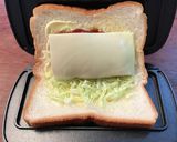 ハンバーグとチーズのホットサンド作り方11写真