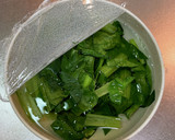 小松菜と油揚げの味噌胡麻和え作り方1写真