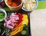 夏野菜たっぷり♡カレーソースのピザ パイ作り方1写真