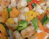 夏野菜でトッポギ肉巻き酢豚♪作り方13写真