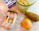 白ソーセージとじゃがいものあっさりスープ作り方1写真