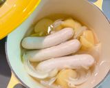 白ソーセージとじゃがいものあっさりスープ作り方8写真