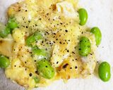 今朝の4w1hサンド「枝豆×卵×チーズ」作り方2写真