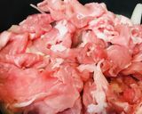 赤ワインで煮こむ●あまから豚丼作り方2写真