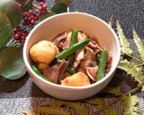 豚肉と一口がんもの煮物作り方6写真