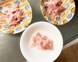 レンジコク旨きな粉甘辛味噌味甘酢酢豚作り方2写真