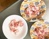 レンジ簡単きな粉ポークチャップ味甘酢酢豚作り方3写真