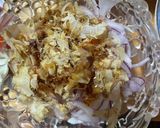 紫玉ねぎの鰹節和え,椎茸焼コーンバター焼作り方2写真