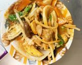 レンジ簡単きな粉ポークチャップ味甘酢酢豚作り方14写真