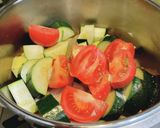 鶏手羽と夏野菜のスープ作り方5写真