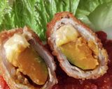 チーズとカボチャの肉巻きフライ作り方8写真