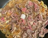 簡単スピード!玉ねぎと牛薄切り肉の甘辛煮作り方3写真