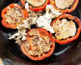 太陽みたいなパプリカの肉詰め作り方8写真