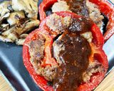 太陽みたいなパプリカの肉詰め作り方11写真