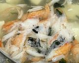 鰤照焼生ハムサラダ味覇卵スープまるで蟹♩作り方8写真