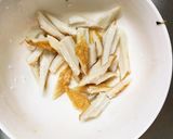 肉無チクワきな粉和風カルボナーラ味野菜炒作り方1写真