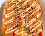 食パンアレンジ☆シンプル明太子トースト作り方2写真