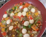 ☆カラフル夏野菜でかた焼き皿うどん☆作り方7写真