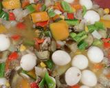 ☆カラフル夏野菜でかた焼き皿うどん☆作り方5写真