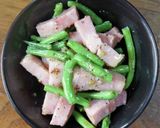 インゲンとベーコンの塩胡椒炒め作り方4写真