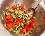 しらすとオクラとトマトの夏✨冷製パスタ作り方3写真