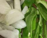ハムと残り物野菜でナポリタン焼きそば　作り方1写真