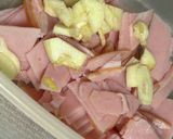 ハムと残り物野菜でナポリタン焼きそば　作り方2写真