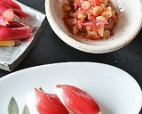 みょうがの皮の甘酢漬けでプチお寿司♪作り方3写真