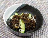 きゅうりたっぷり！モズクの酢の物作り方4写真
