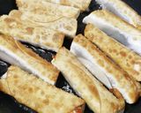 余った餃子の皮で！長芋とチーズの磯辺揚げ作り方3写真