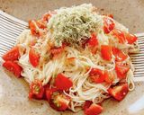 ごま油香る〜とろろ昆布とトマトのそうめん作り方3写真