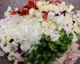 夏野菜たっぷり～彩りチャーハン作り方5写真