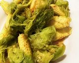 ベビーコーンヒゲまで食べて　バター醤油味作り方5写真