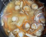 ほたてごはんand豚と野菜の生姜焼きと鯛作り方1写真