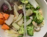 お一人様レモン親子丼味根菜たっぷり野菜炒作り方16写真