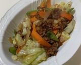 合挽と野菜炒め作り方5写真
