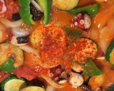 夏野菜とタコのパスタ〜肝機能強化に作り方5写真