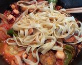 夏野菜とタコのパスタ〜肝機能強化に作り方6写真