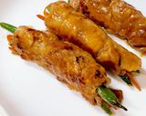 豚こま切れで、肉巻きいんげん^^作り方8写真